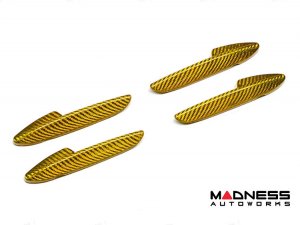 Alfa Romeo Giulia Interior Door Handle Trim Set - Carbon Fiber - Yellow Candy Alfa Romeo Giulia Interior Door Handle Trim Set - Carbon Fiber - Yellow Candy